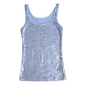 OLD NAVY Silver Sequin Tank Top- Size Medium